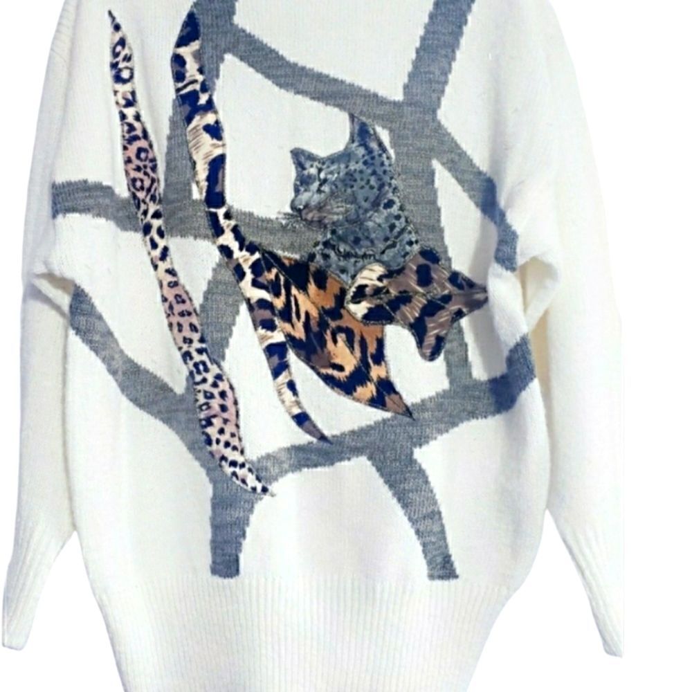 Vintage animal print sweater